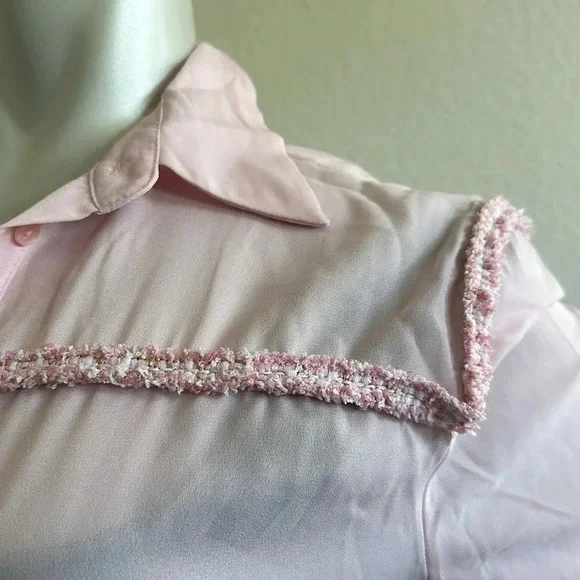 NWT Zara Contrast Textured Shirt Medium - Picture 5 of 9